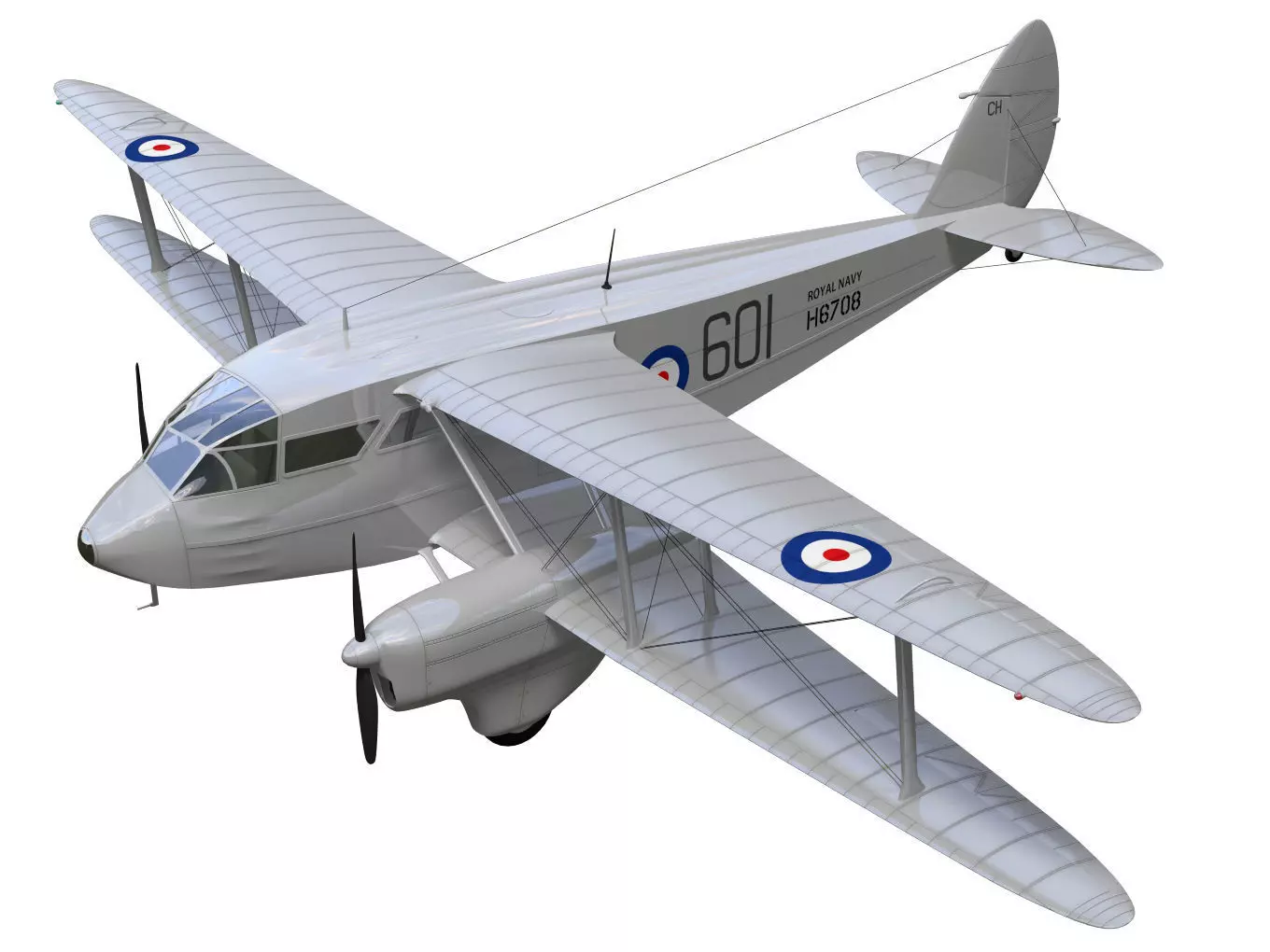 de Havilland DH89 Dragon Rapide 3D model