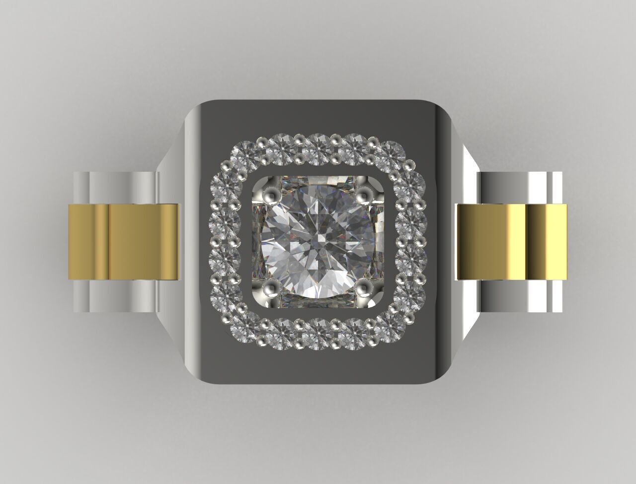 Luxury man Rolex design diamond ring model ror0020 3D print model_18