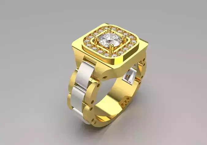 Luxury man Rolex design diamond ring model ror0020