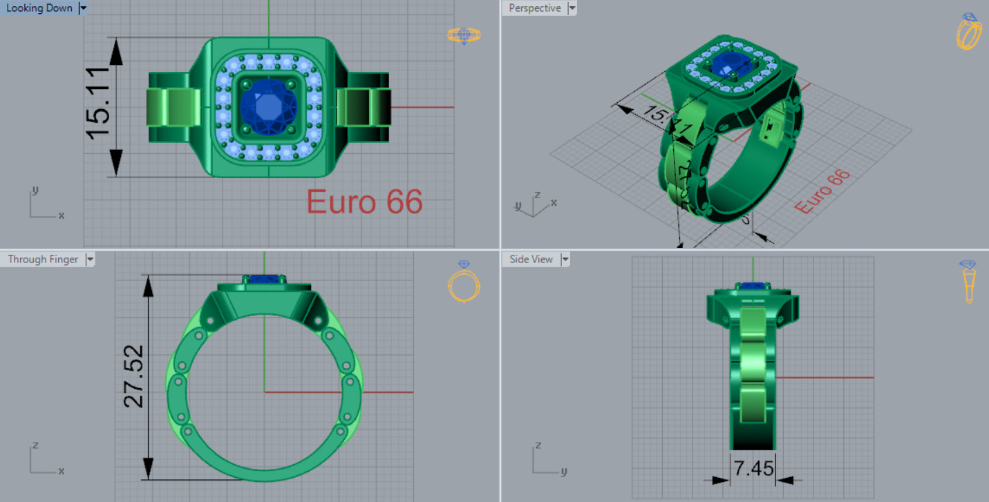 Luxury man Rolex design diamond ring model ror0020 3D print model_6