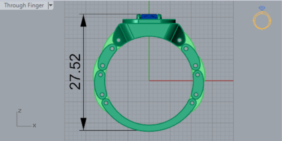 Luxury man Rolex design diamond ring model ror0020 3D print model_10