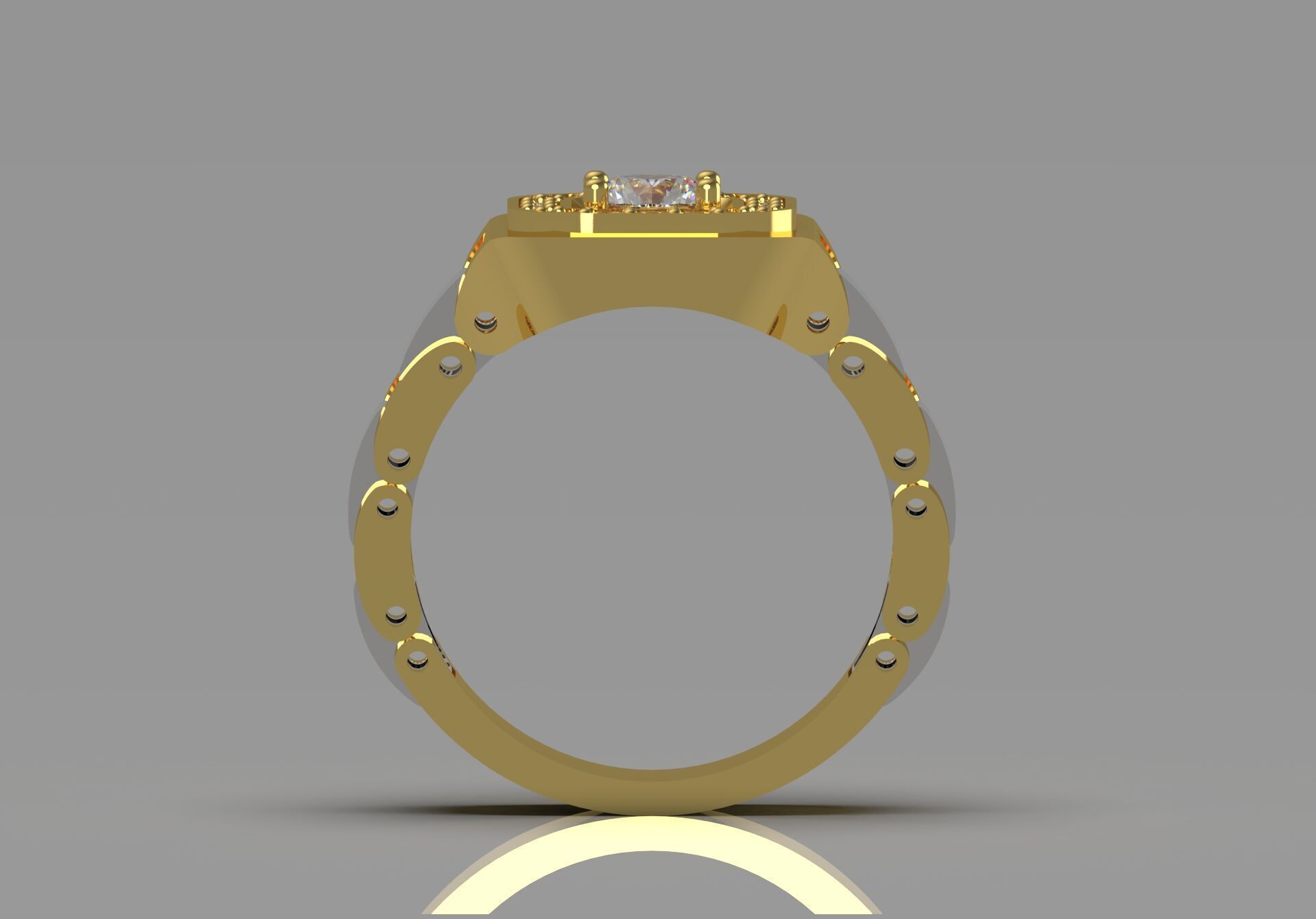 Luxury man Rolex design diamond ring model ror0020 3D print model_3