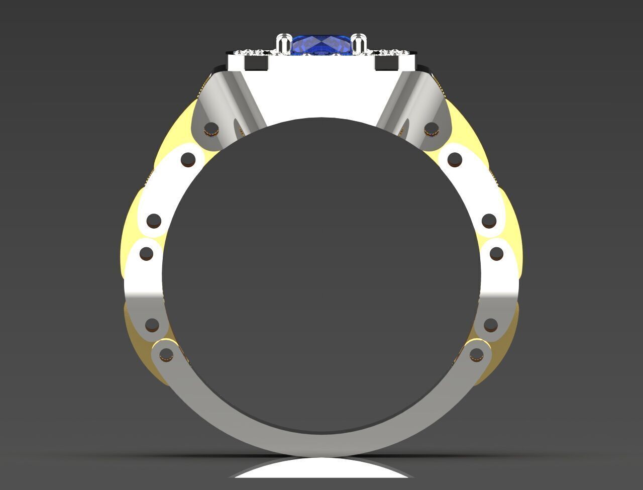 Luxury man Rolex design diamond ring model ror0020 3D print model_15