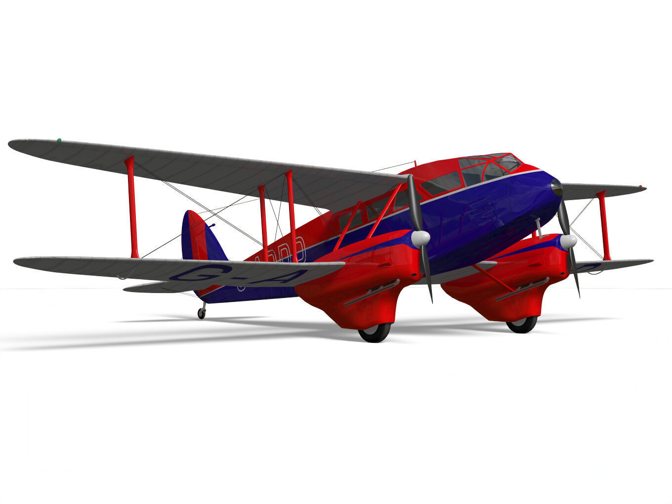 de Havilland DH89 Dragon Rapide 3D model_7