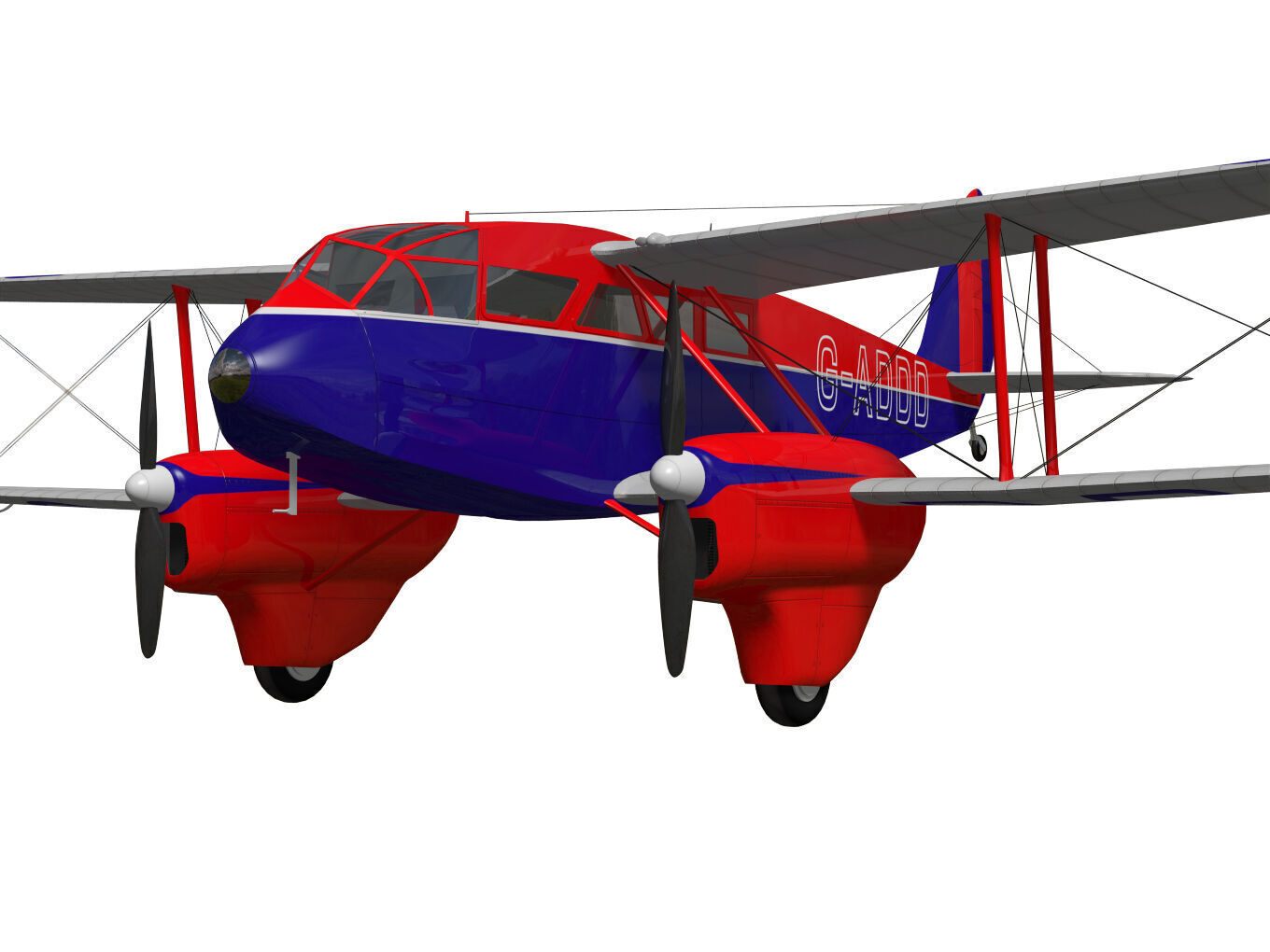de Havilland DH89 Dragon Rapide 3D model_4