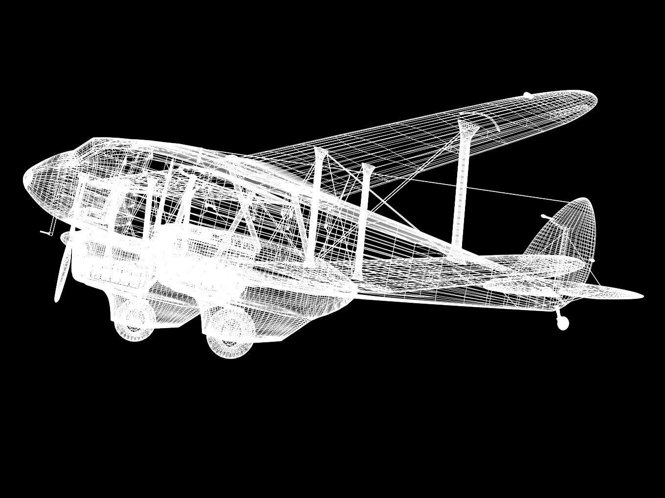 de Havilland DH89 Dragon Rapide 3D model_13
