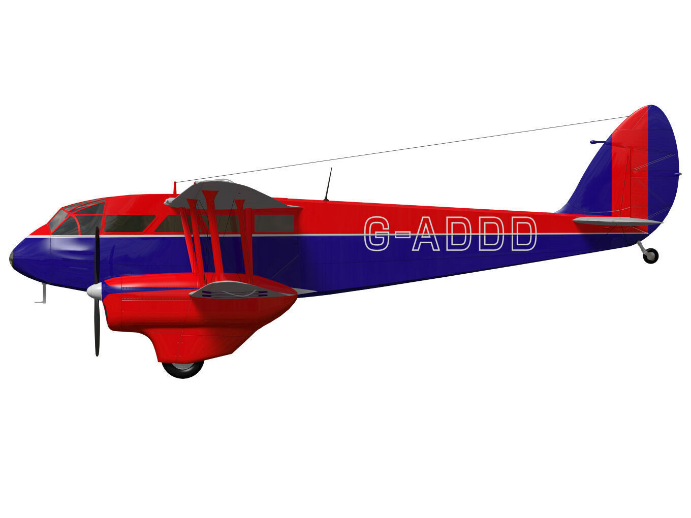de Havilland DH89 Dragon Rapide 3D model_8