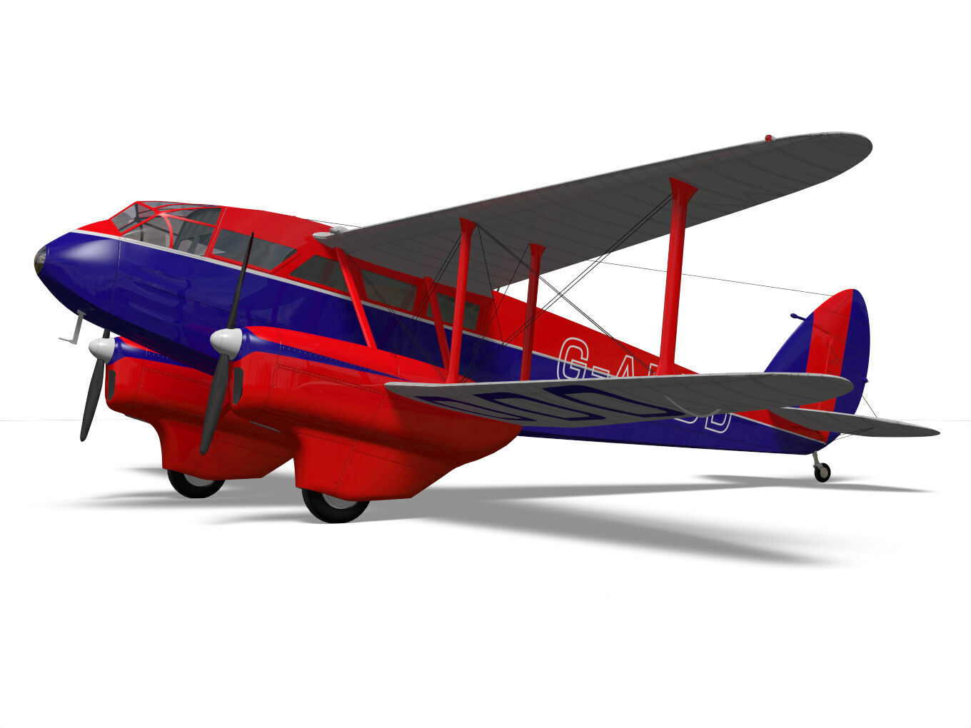 de Havilland DH89 Dragon Rapide 3D model_5