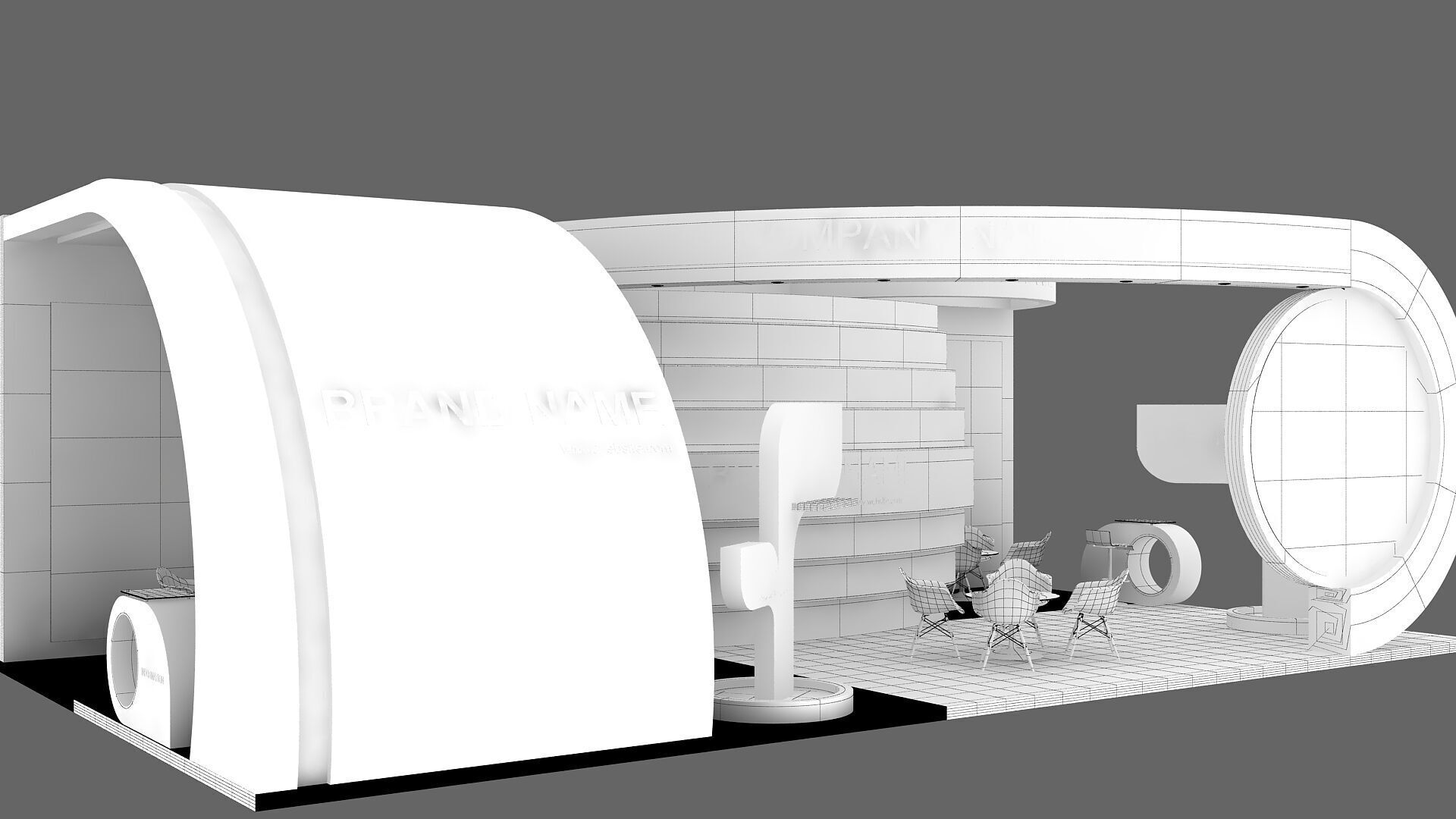 3D Model Exhibition Booth 3D model_7