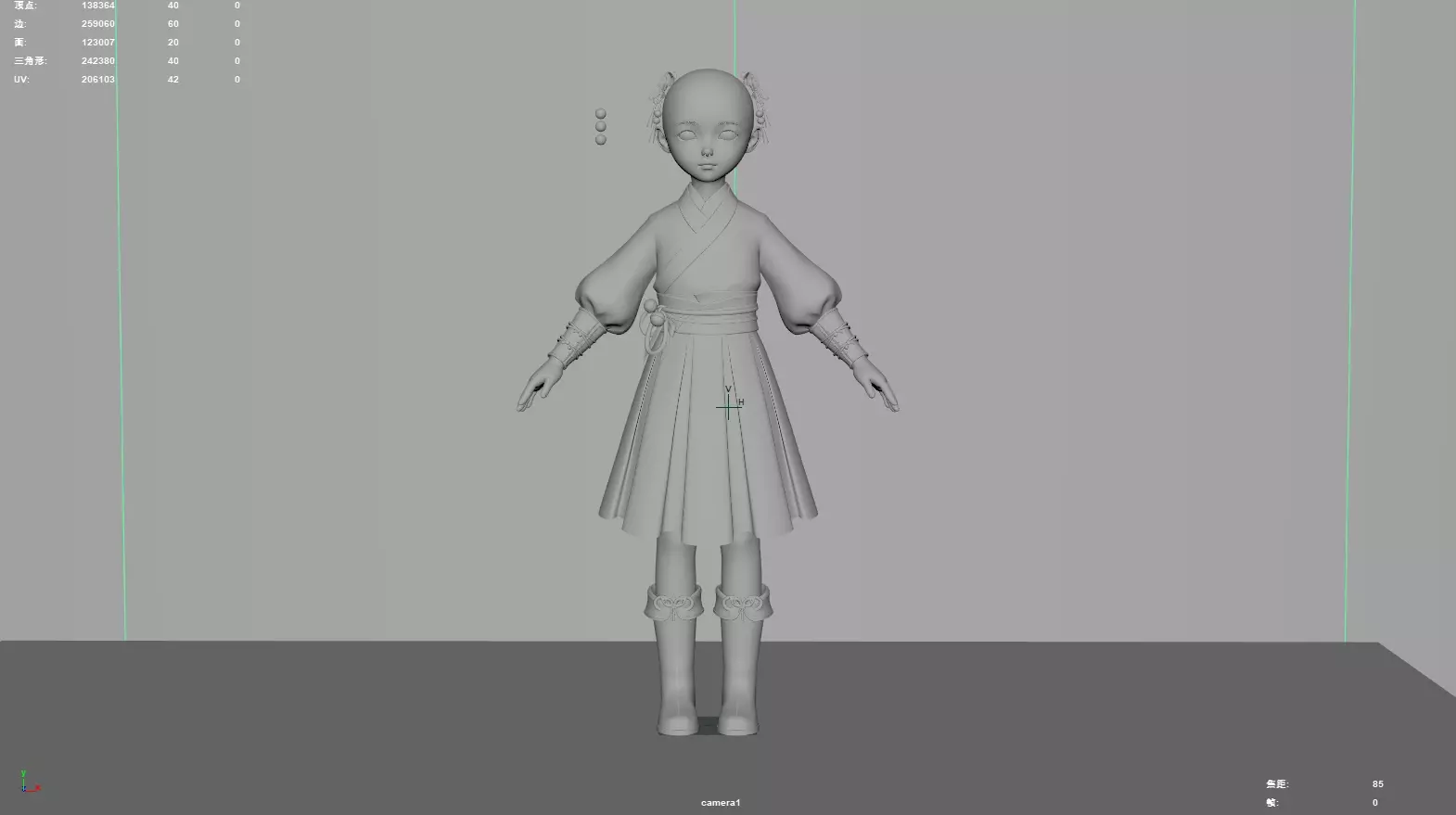 Chinese little Girl AsianGirl O022B 3D model 3D model 3D model 3D model_12