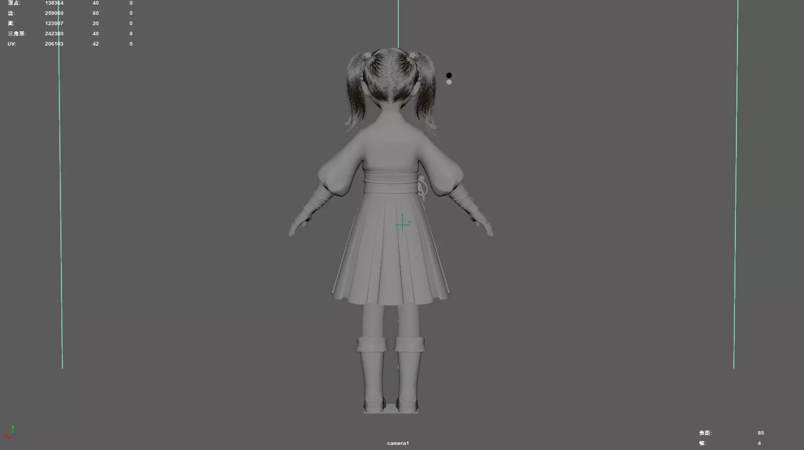 Chinese little Girl AsianGirl O022B 3D model 3D model 3D model 3D model_16