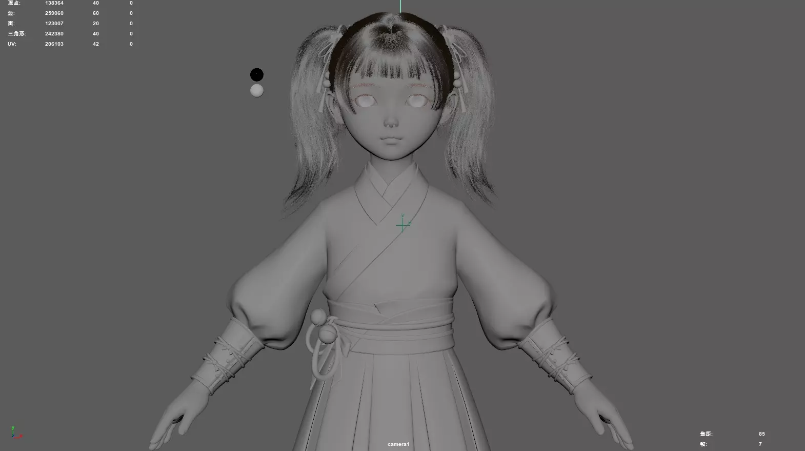 Chinese little Girl AsianGirl O022B 3D model 3D model 3D model 3D model_17