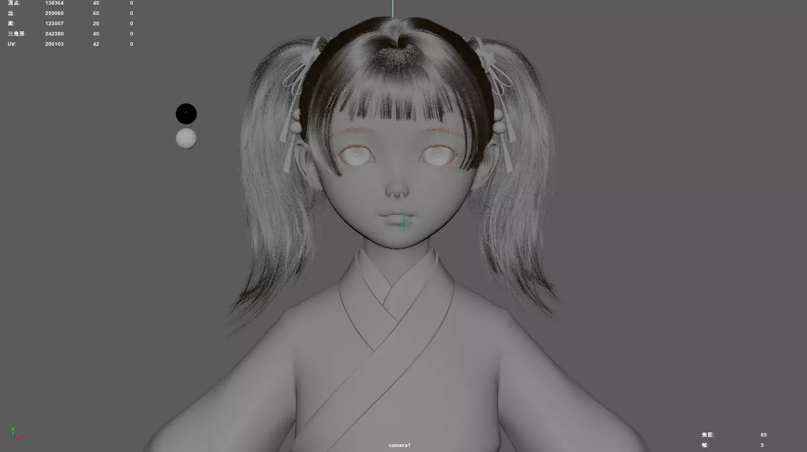 Chinese little Girl AsianGirl O022B 3D model 3D model 3D model 3D model_21