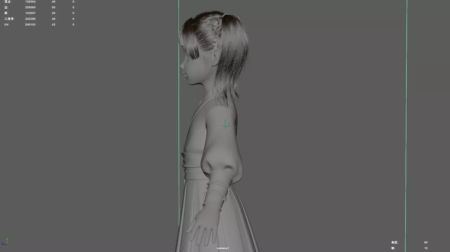 Chinese little Girl AsianGirl O022B 3D model 3D model 3D model 3D model_20