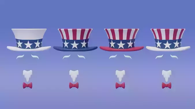 USA Uncle Sam Top Hat