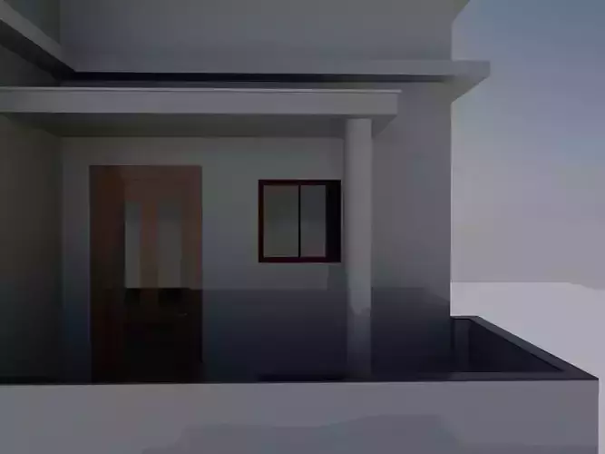 1-Floor 3d morden house auto cad dwg fbx