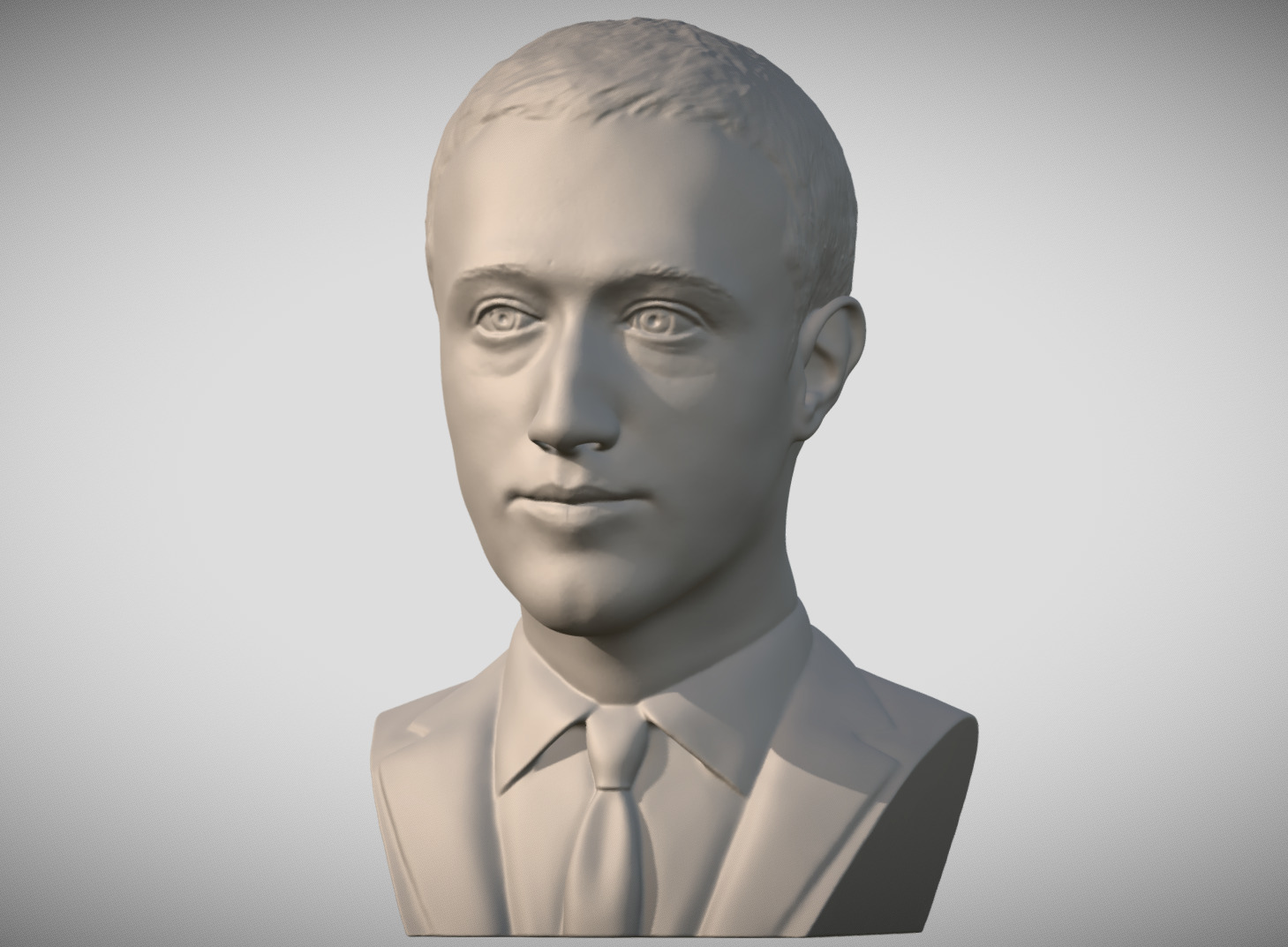 Mark Zuckerberg bust 3D print model_1