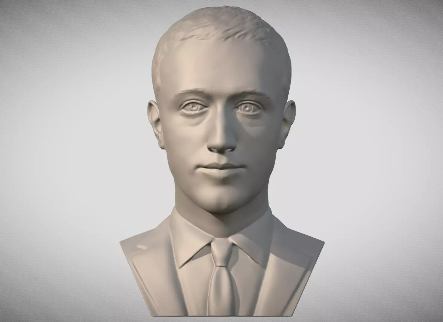 Mark Zuckerberg bust 3D print model_0