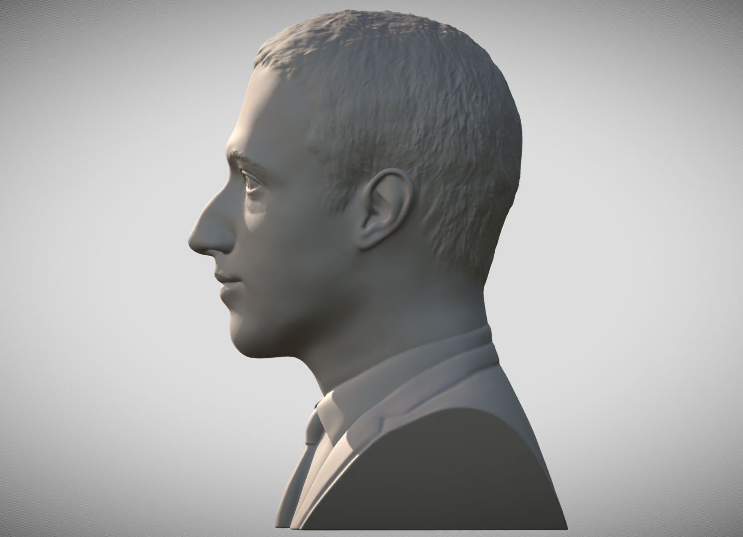Mark Zuckerberg bust 3D print model_4