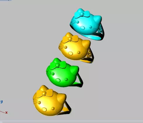 Ring hello Kitti 3D print model
