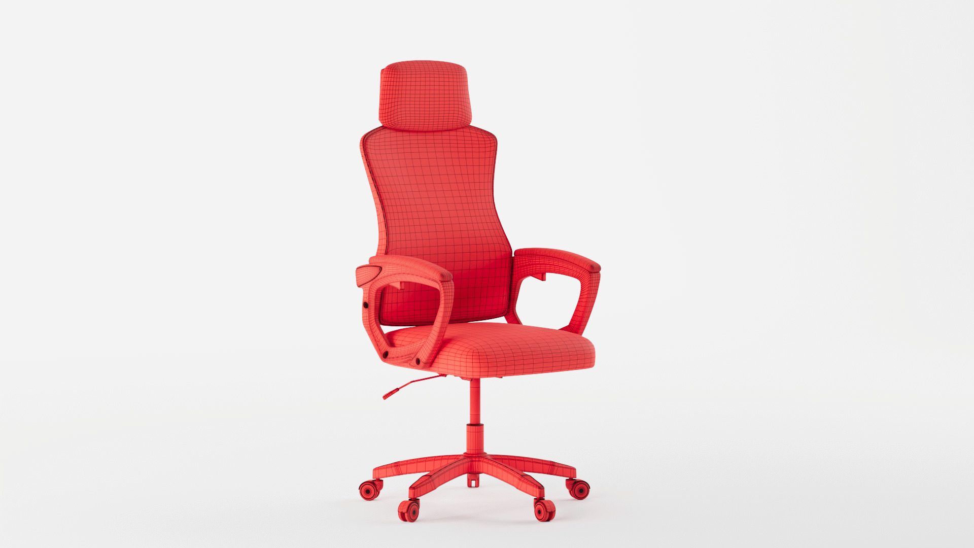 WAMIT Ergonomic Mesh Office Chair With Lumbar Support 3D model_12