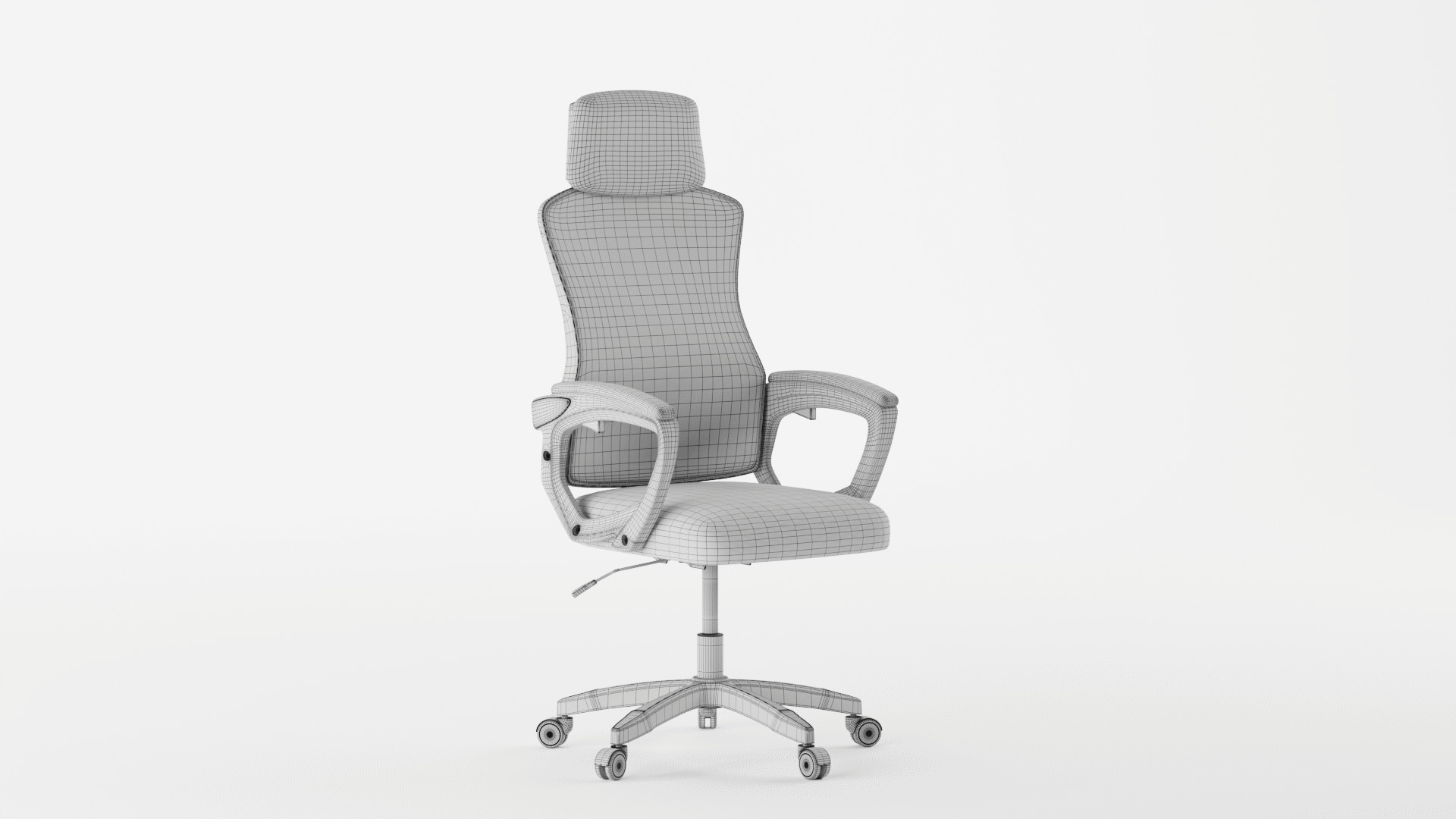 WAMIT Ergonomic Mesh Office Chair With Lumbar Support 3D model_11