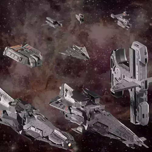 Humble space ships pack 3D Model Collection
