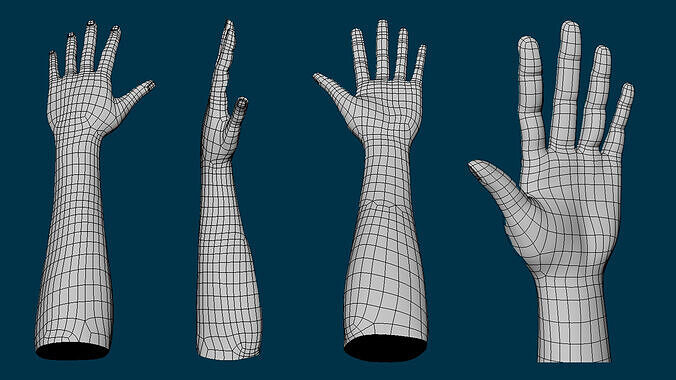 Human Hand Low-poly 3D model
