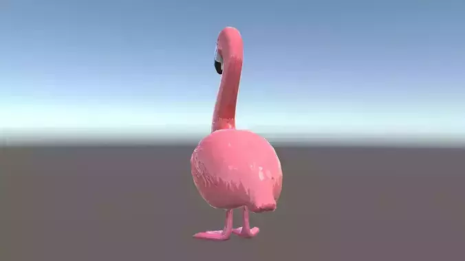 Fluffy Flamingo D Model Pack