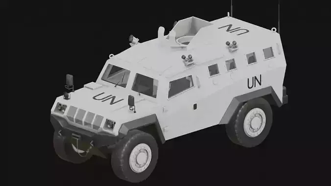 UN Armoured Car Komodo Low-poly 3D model