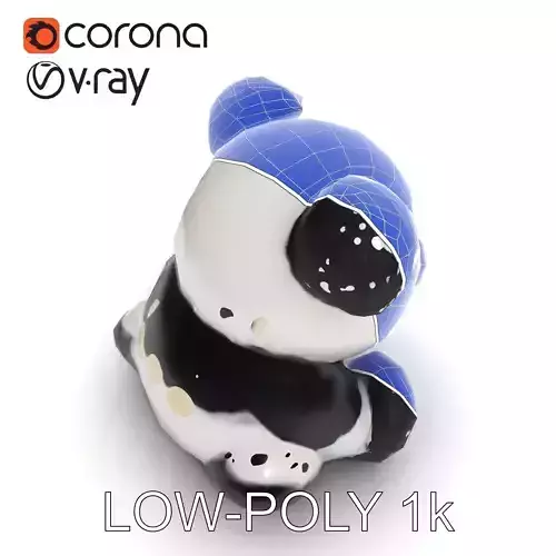 Cute Panda Plush Toy D Model Pack