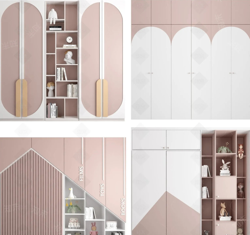 10 Wardrobe Set Combo Furniture for Interior Design 3D Models 3D model_8