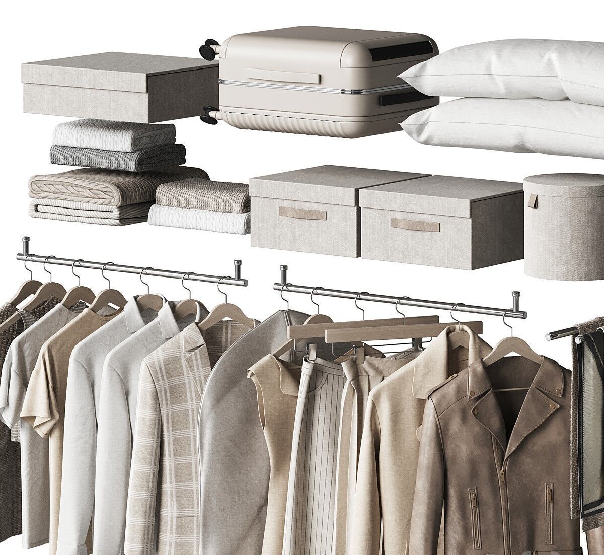 10 Wardrobe Set Combo Furniture for Interior Design 3D Models 3D model_2