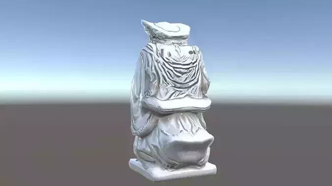 Praying Monk Statue Model Pack