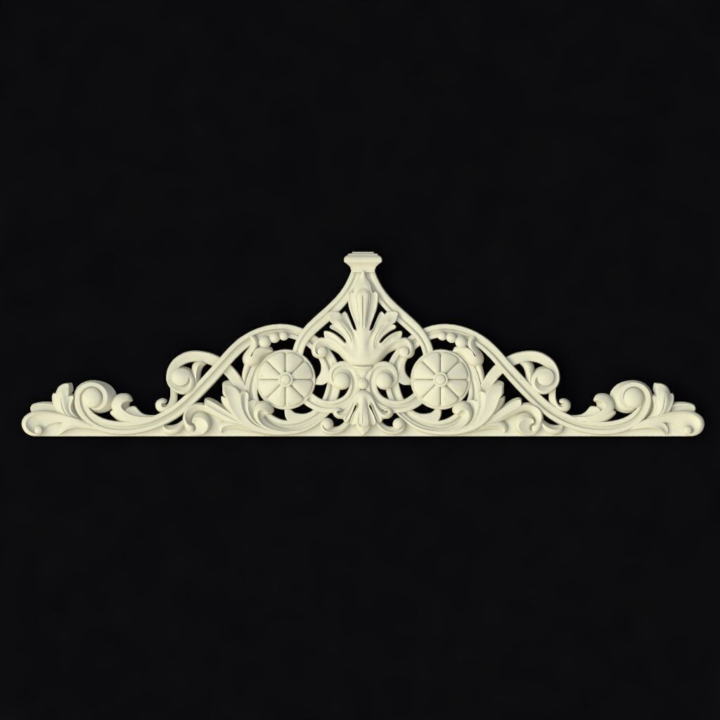 Central decor ornament for furniture 3D model_1