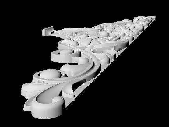 Central decor ornament for furniture 3D model_4