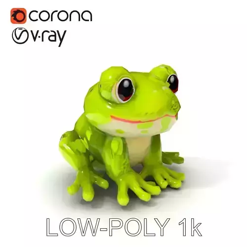 Cute Frog Plush Toy D Model Pack Low-poly 3D model