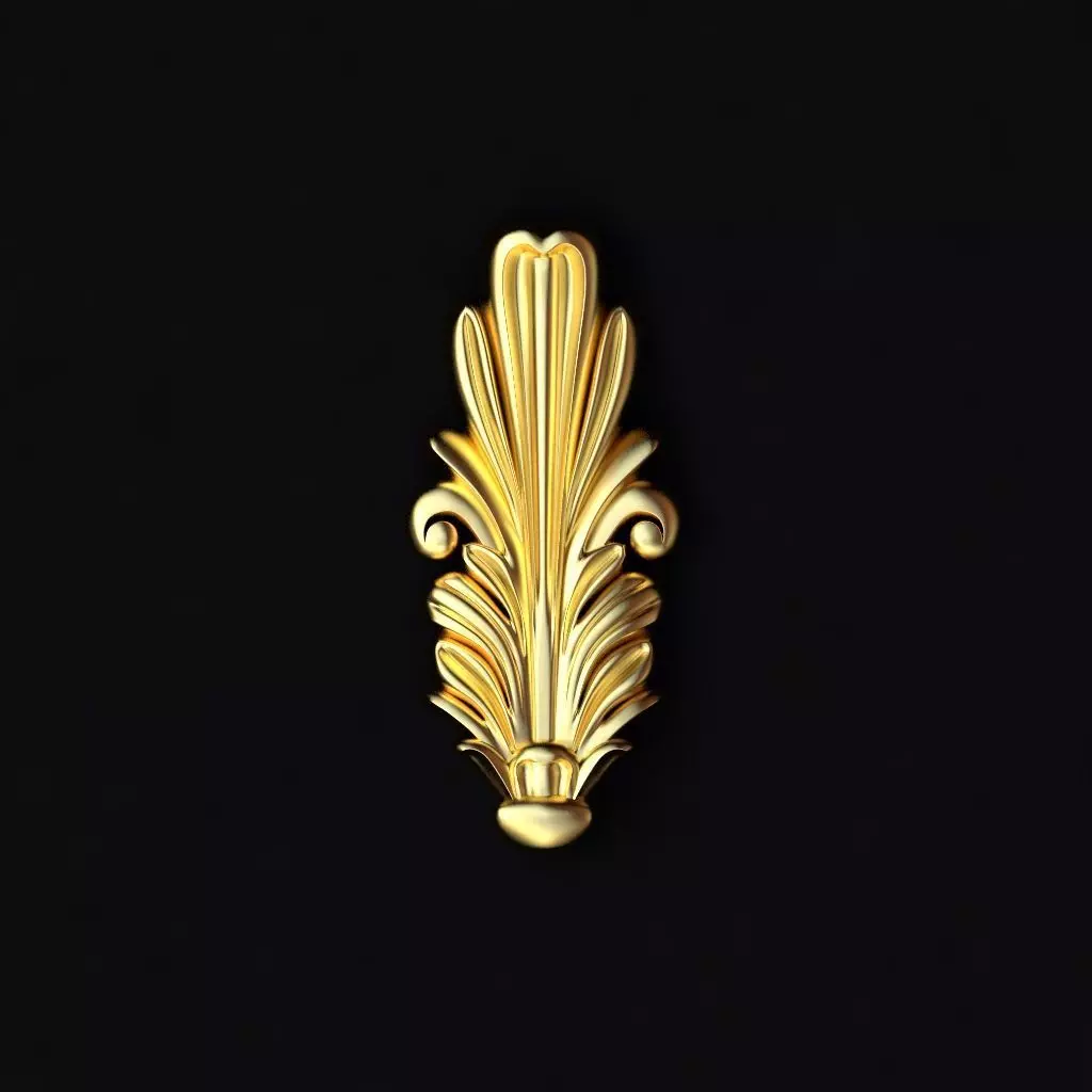 Central decor ornament for furniture 3D model