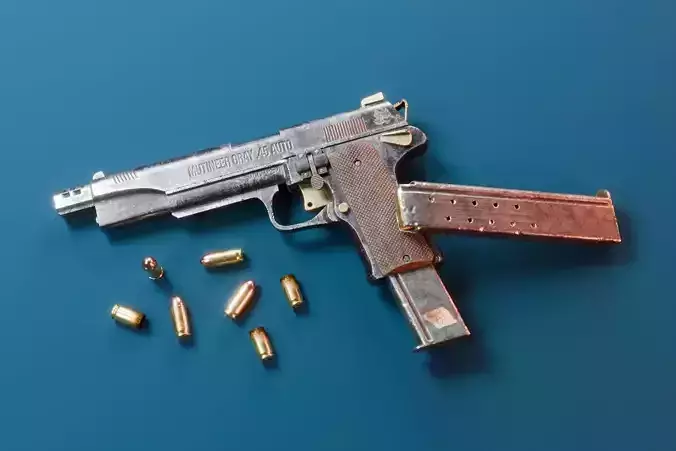 Mutineer Gray Handgun Low-poly 3D model