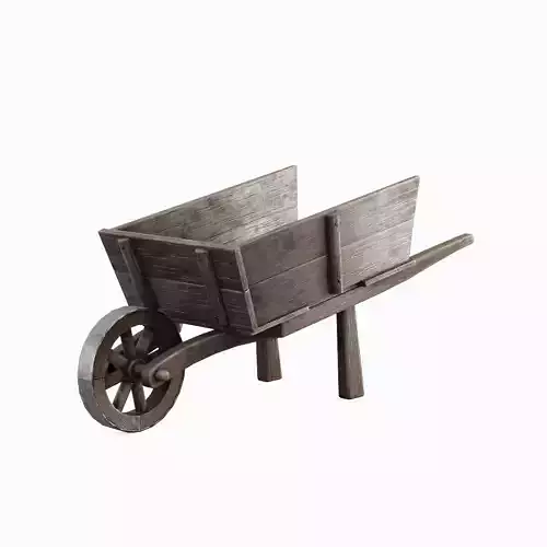 Medieval Wooden Cart 05