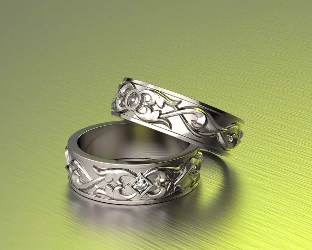 Wedding Ring 3D print model_0