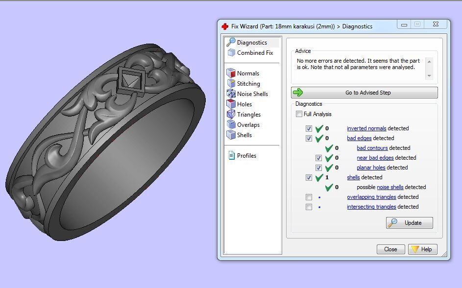 Wedding Ring 3D print model_3