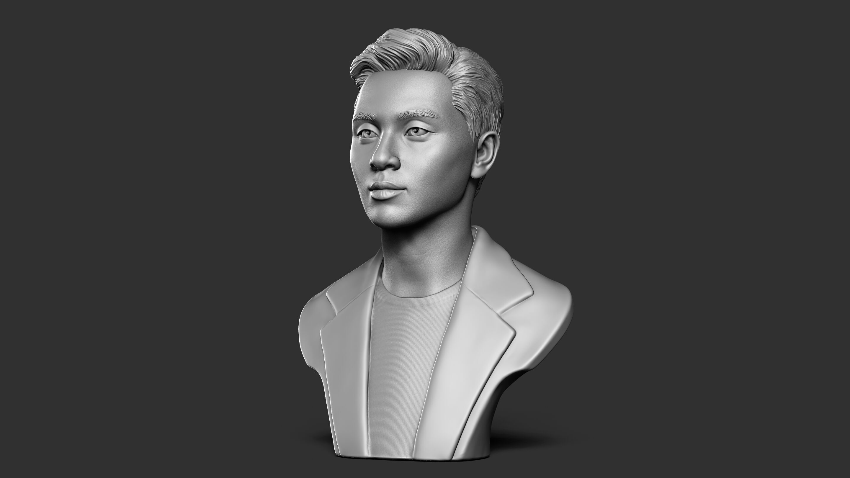 Park Seo Joon Bust Sculpture 3D print model_14