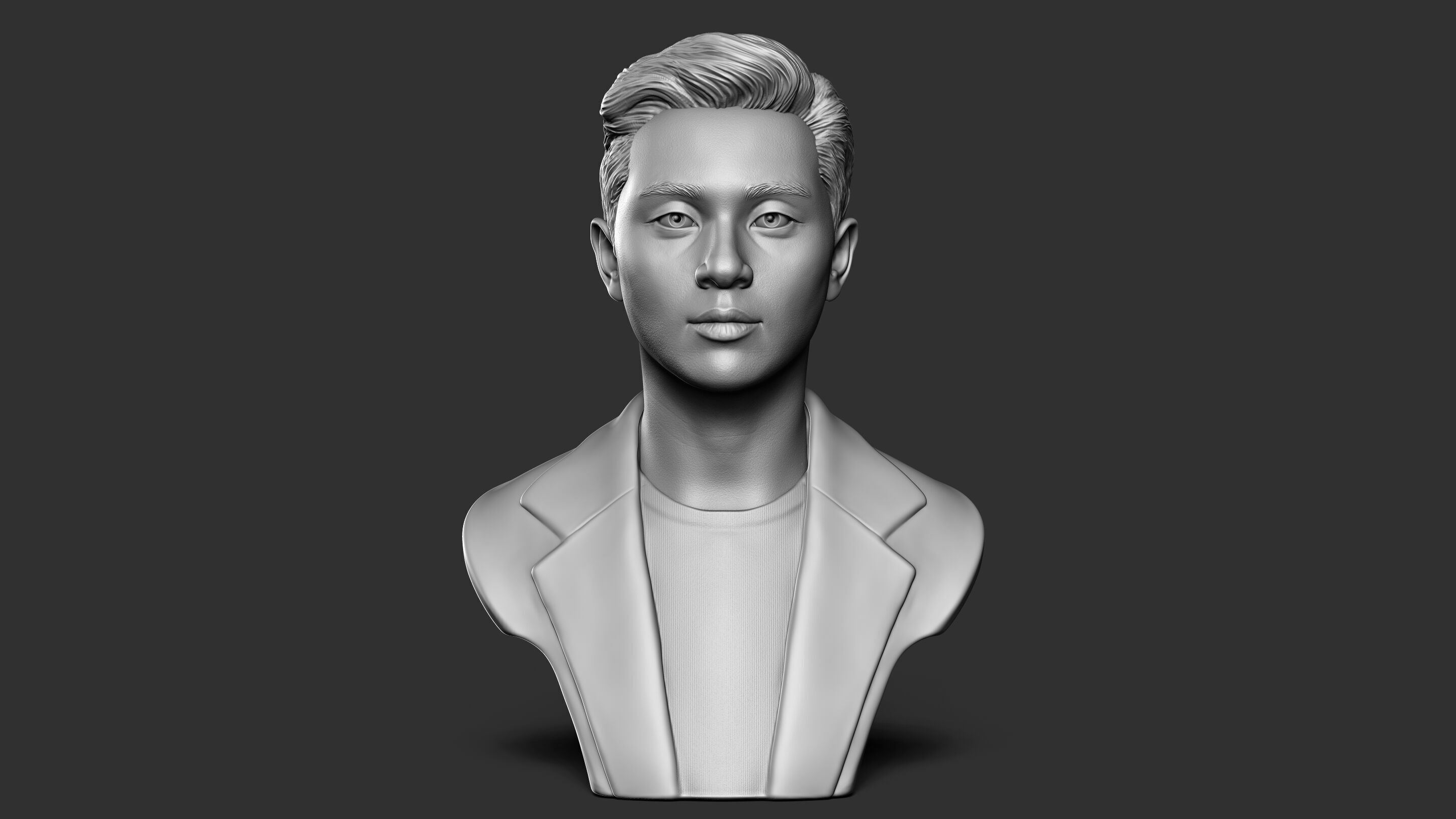 Park Seo Joon Bust Sculpture 3D print model_13
