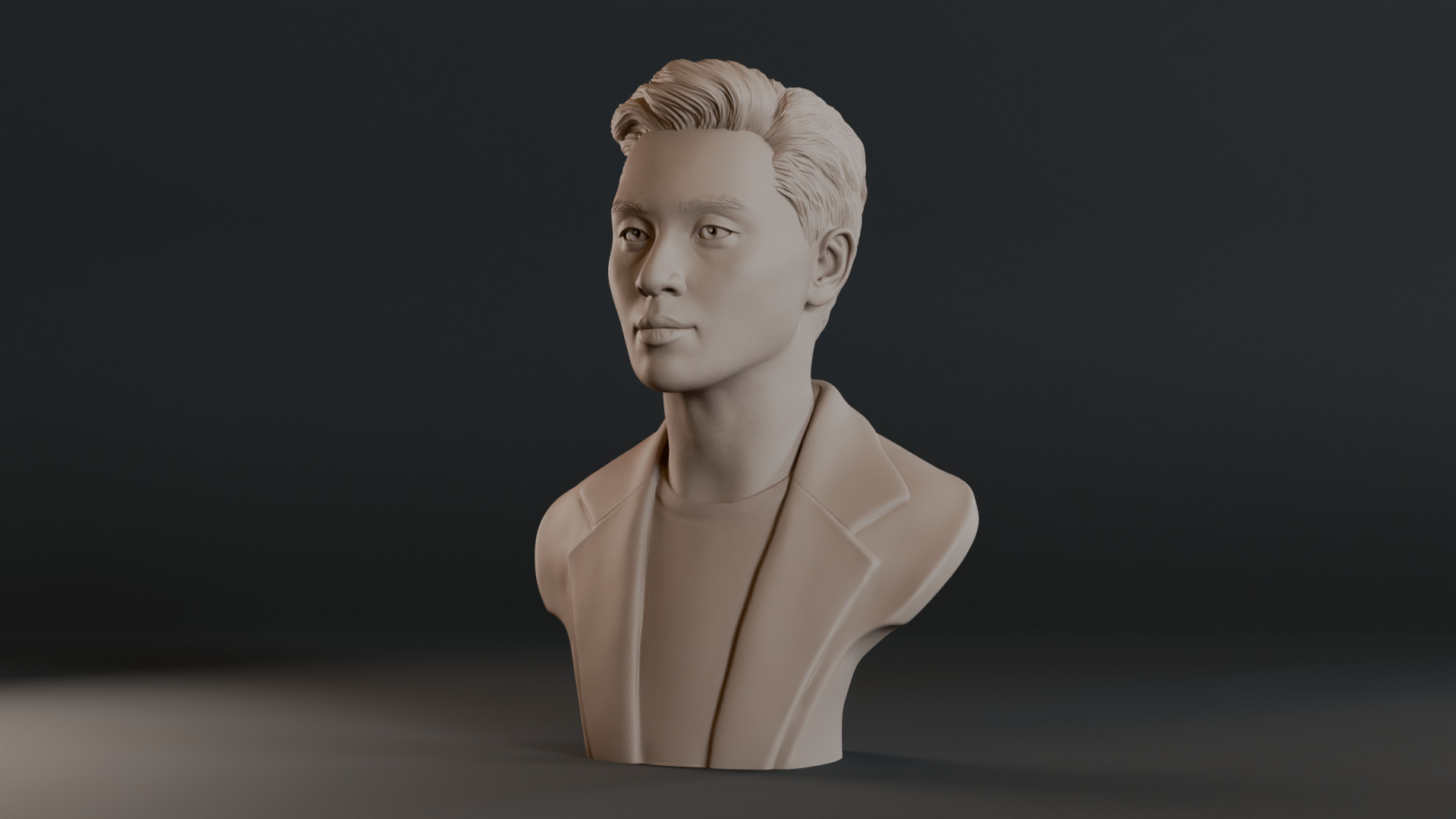 Park Seo Joon Bust Sculpture 3D print model_12