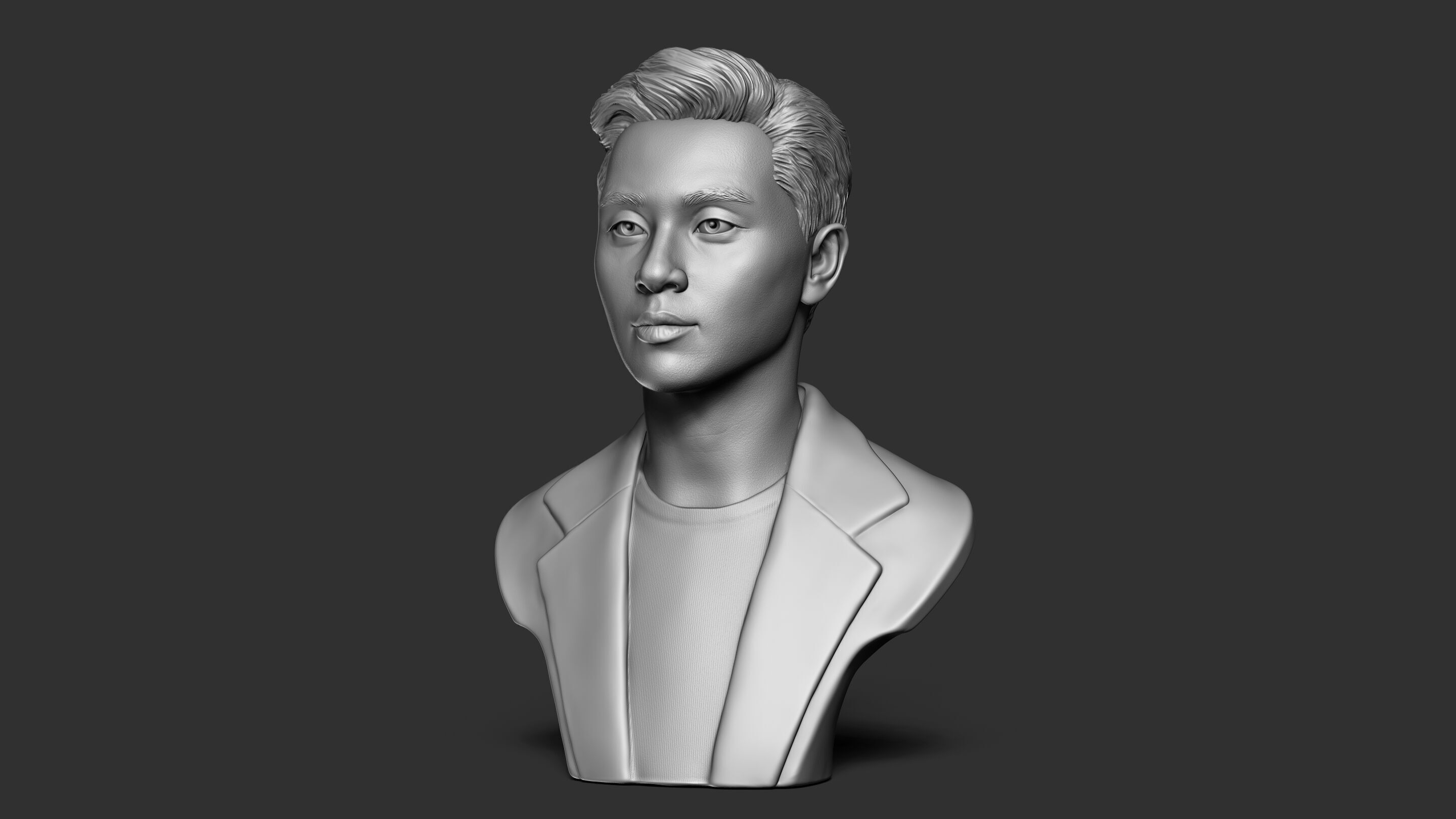 Park Seo Joon Bust Sculpture 3D print model_15