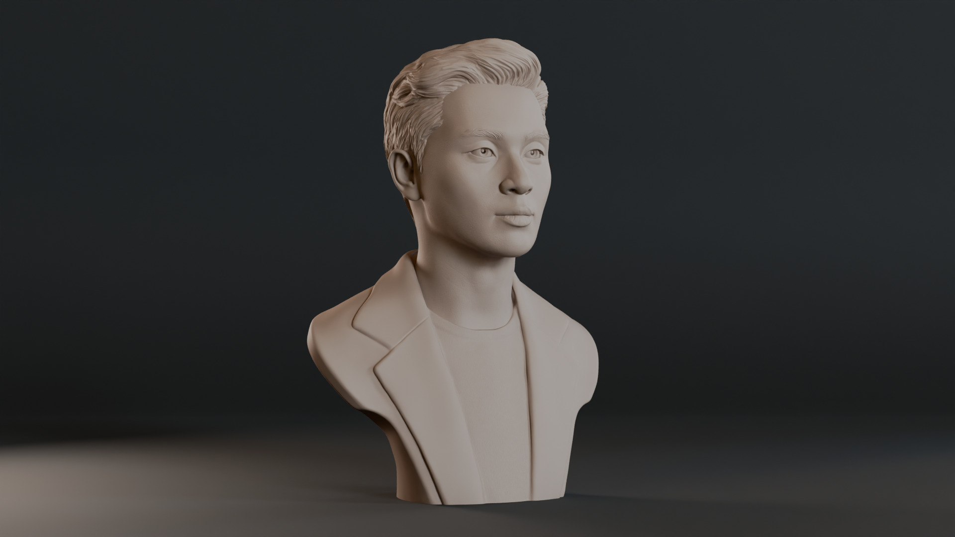 Park Seo Joon Bust Sculpture 3D print model_2