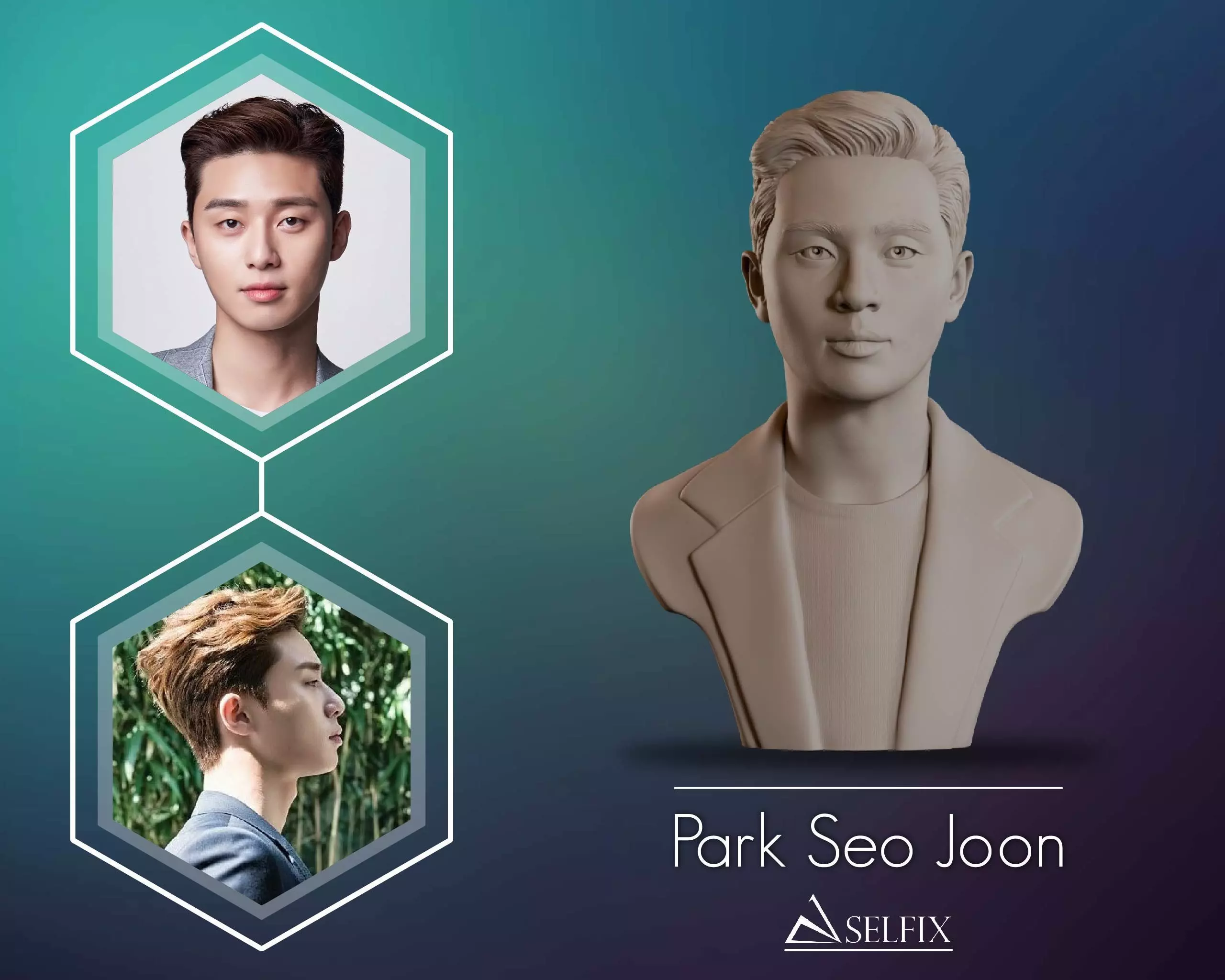 Park Seo Joon Bust Sculpture 3D print model_0