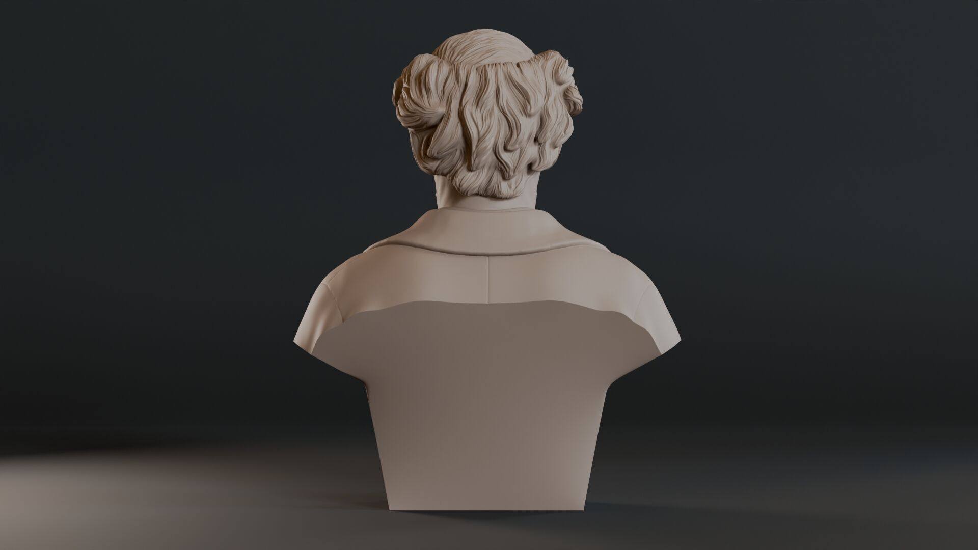 Charles Dickens Bust Sculpture 3D print model_7