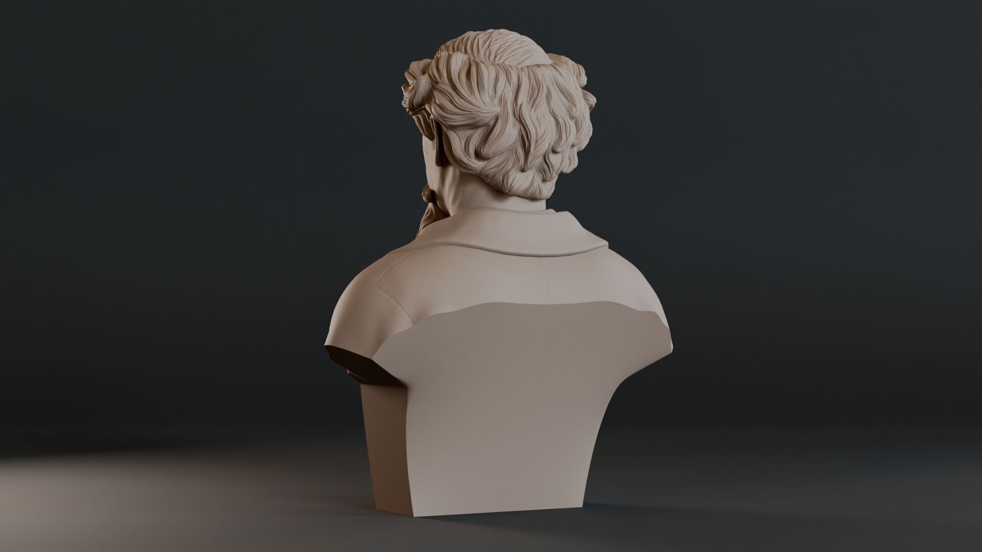 Charles Dickens Bust Sculpture 3D print model_8
